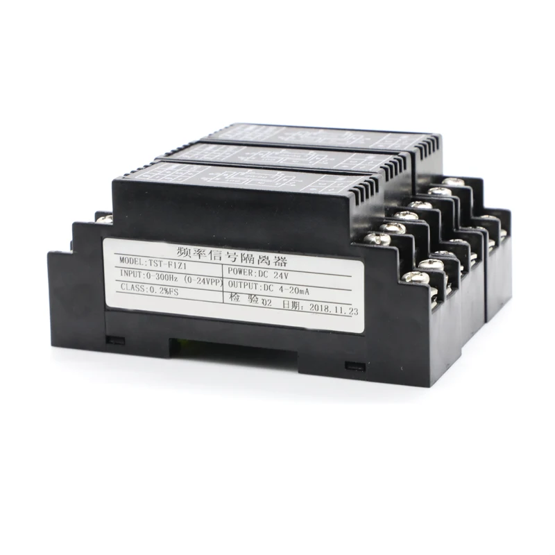 

The Signal Isolator Pulse Frequency Transmission Module Converts the Output Analog Voltage and Current to 0-10V / 4-20mA