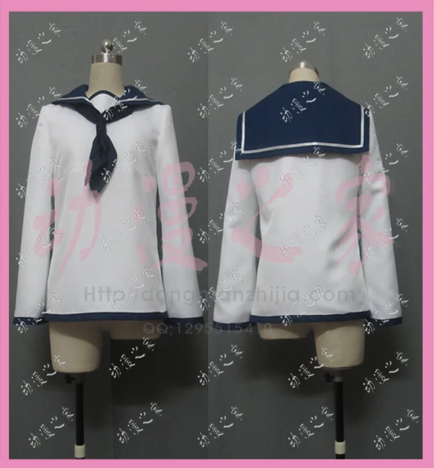 Strike Witches Yoshika Miyafuji Sailor Suit Adult Party Top Coat Jacket Daily Sailor Top Halloween Christmas Coat Cosplay Costum