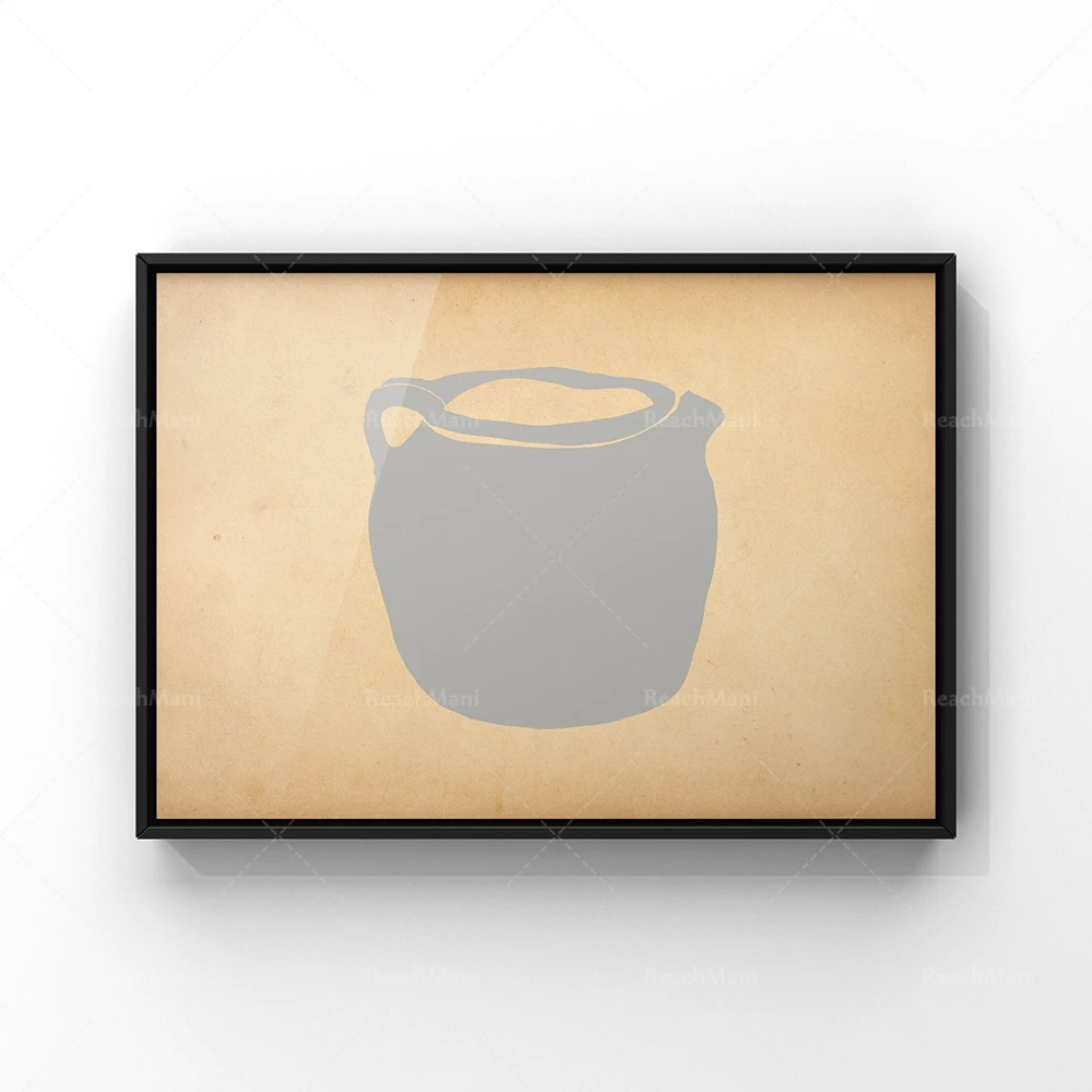 Vintage typographic style frameless ancient vase poster Vieille Impression Greek Art Museum