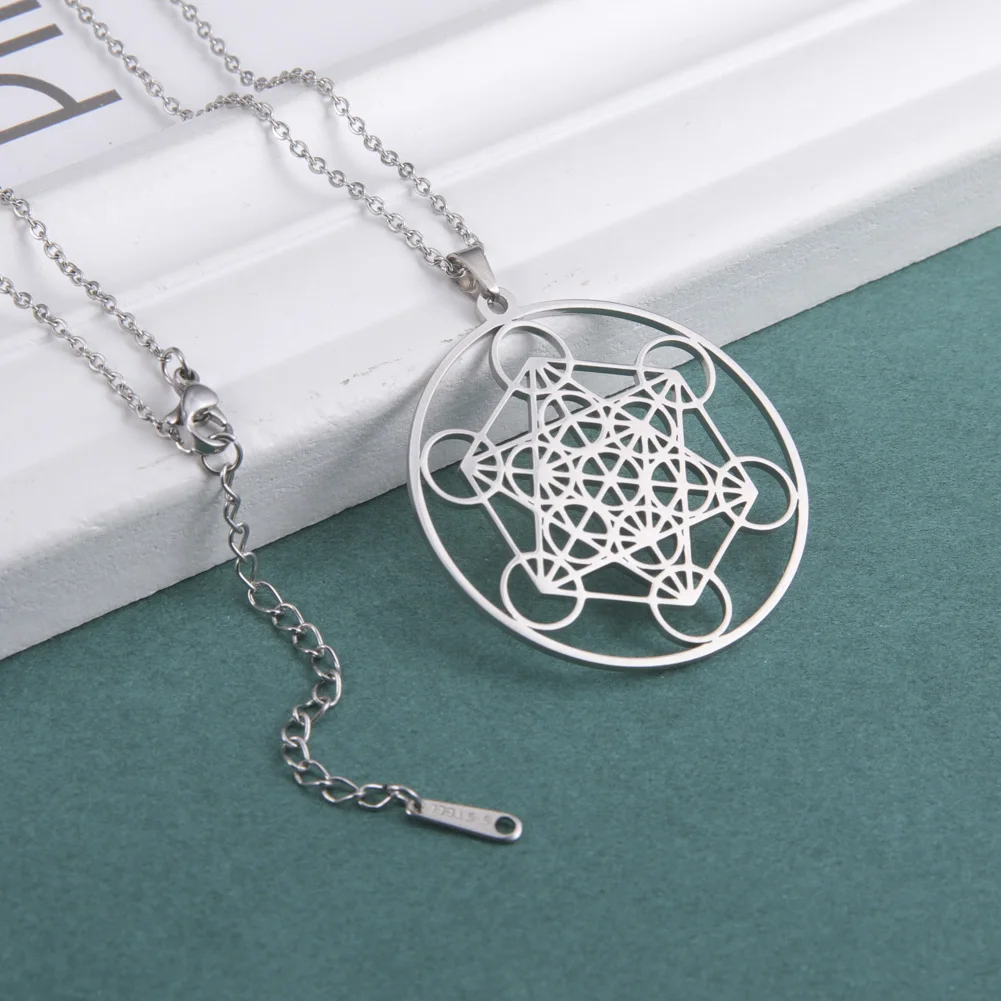 COOLTIME Angel Seal Erzengel Metatron Halsketten Damen Herren The Secrets of the Kabbalists Garden Solomon Edelstahlschmuck – Detail 5