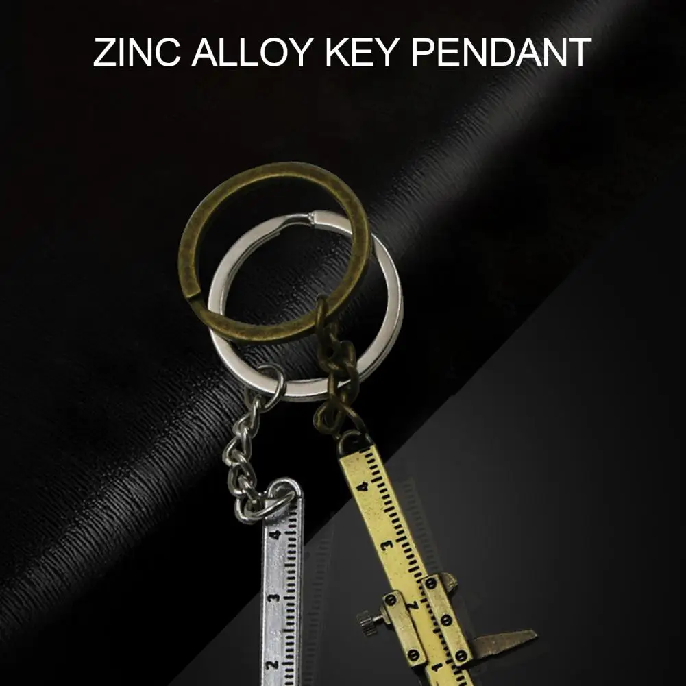 Mini Measuring Tool Pendant Key Ring Caliper Slide Ruler Keychain Car Key Chain Handbag Jewelry Ruler