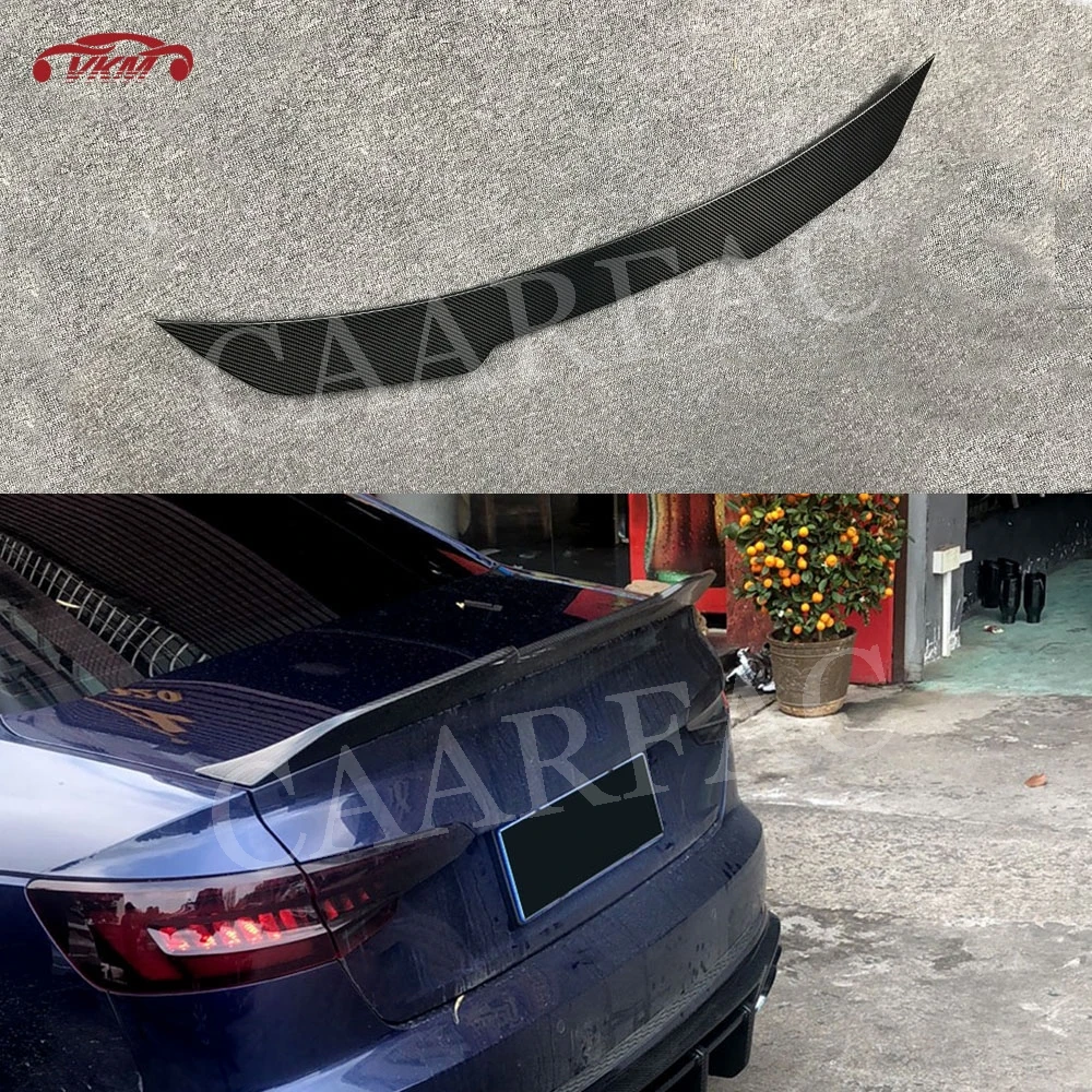 

Dry Carbon Fiber / FRP Rear Boot Spoiler Wings For Audi A4 Sline Sport S4 Sedan B10 2019 2020 Car Styling