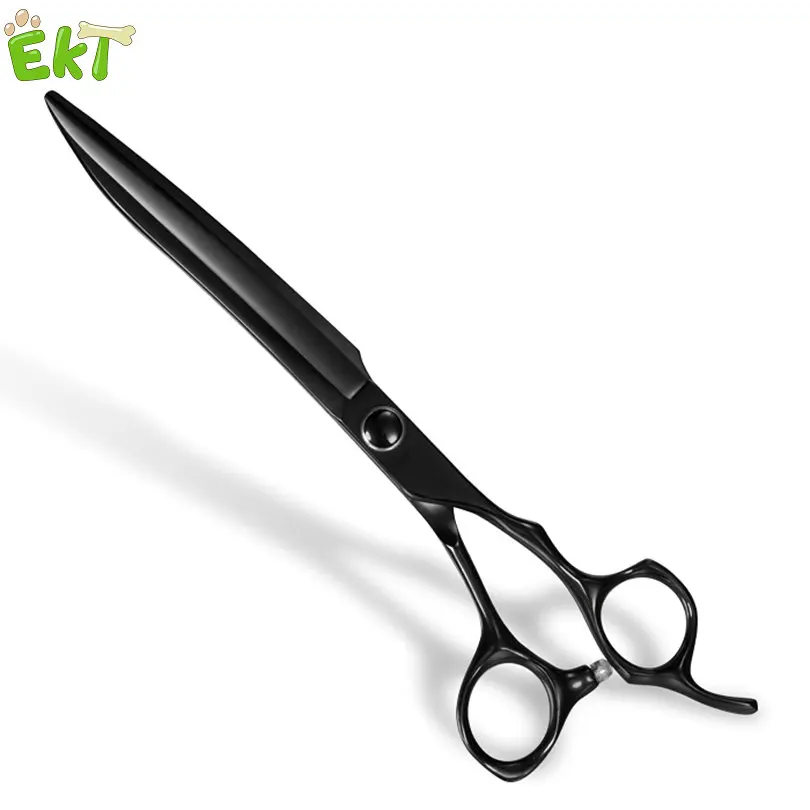 

Ekthome ES12 Pet Hair Grooming Tools SUS 440C Dog Shears Professional 7 Inch Scissors Tijeras Perro Curva