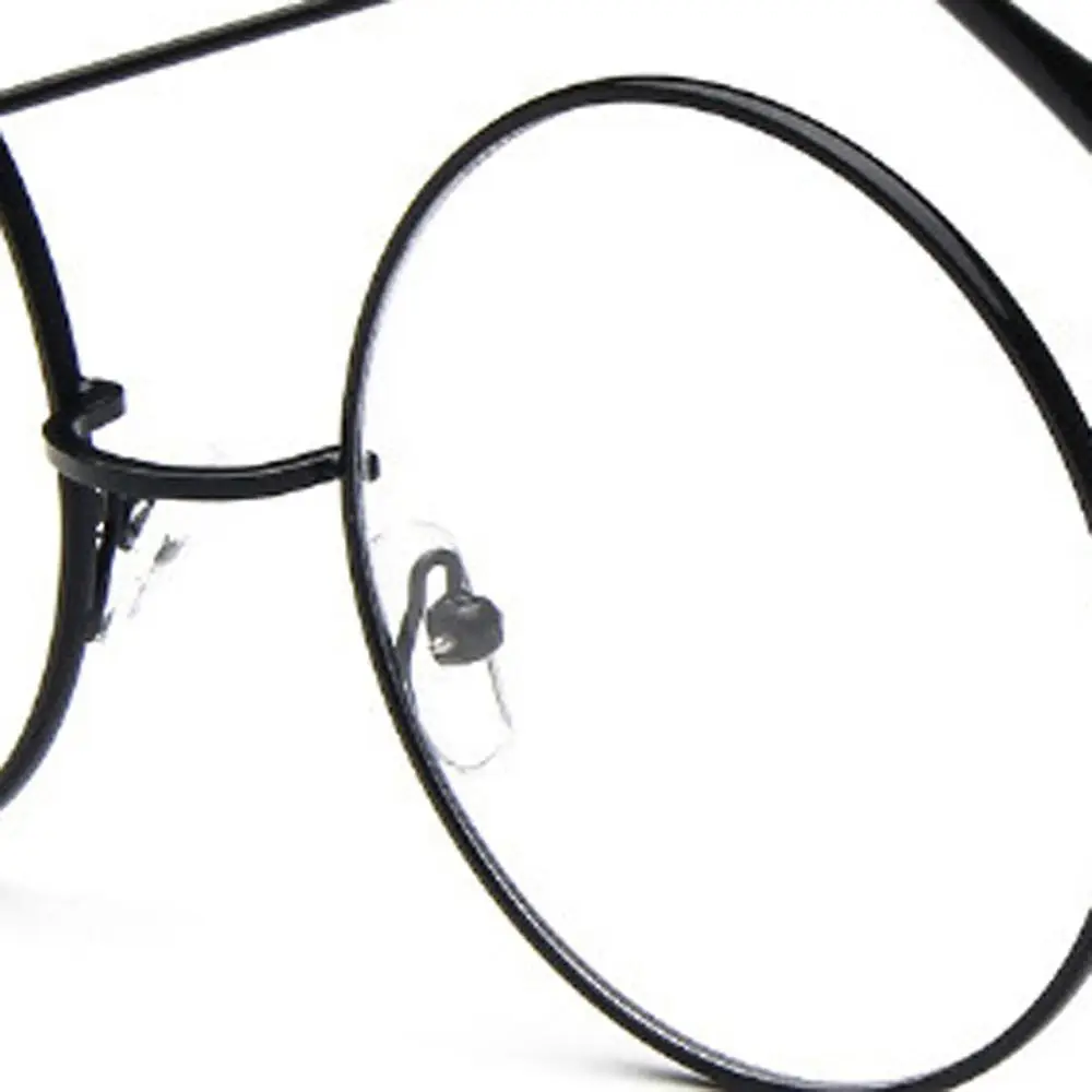 Women Men Fashion Vintage Retro Metal Frames Clear Lens Glasses Eyewear Big Round Circle Glasses