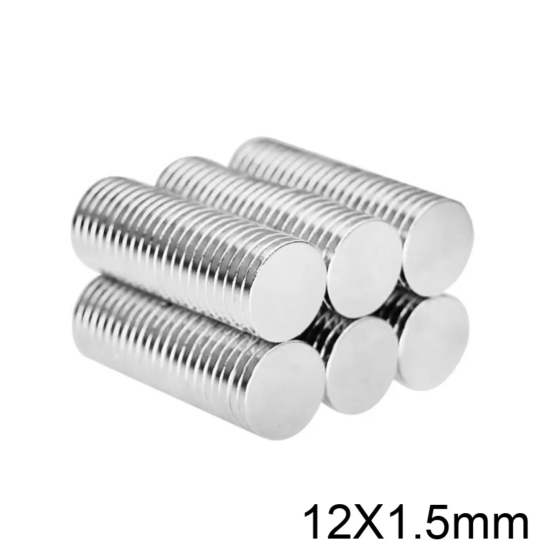 20/50/100/200/300PCS 12x1.5mm thin Neodymium Magnet 12mmx1.5mm Round Powerful Magnets 12x1.5 Rare Earth Magnets Diameter 12*1.5