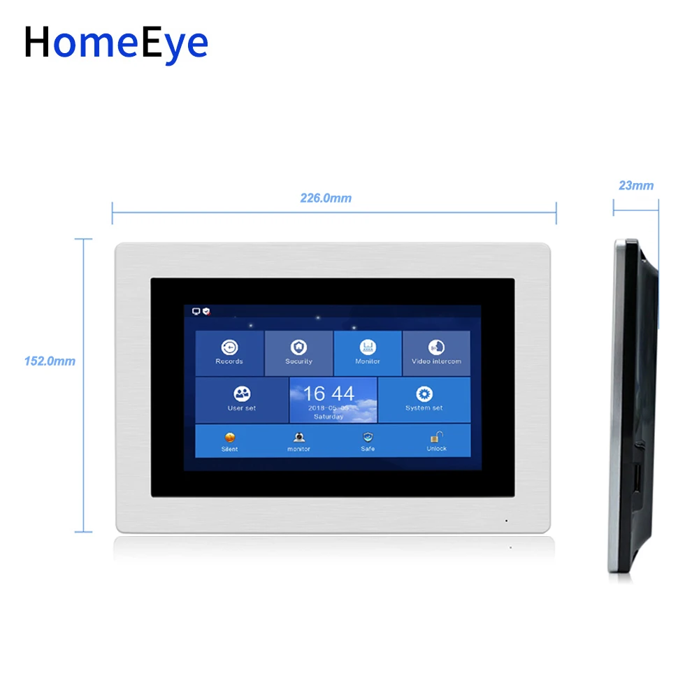 WiFi IP Video Door Phone Video Intercom Touch Screen App Remote Unlock Code Keypad IC Card Access Control System POE Supported