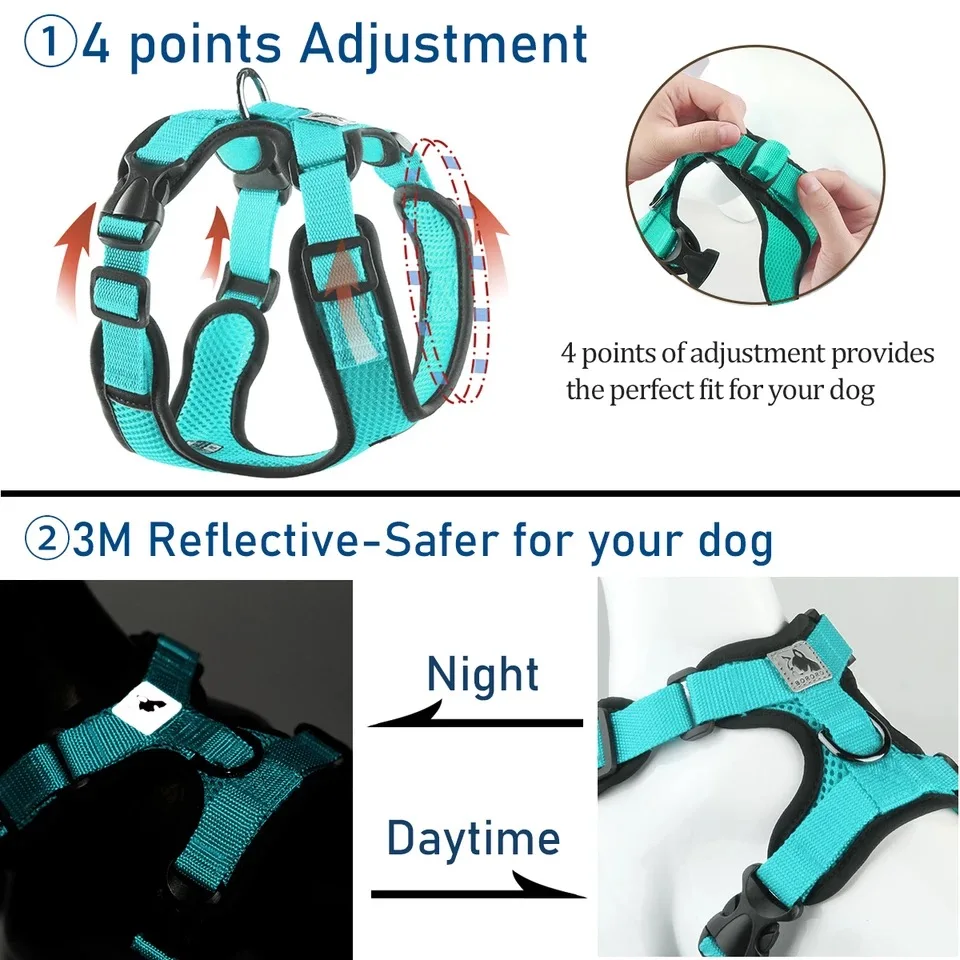 Pet Dog Harness Summer Mesh Nylon Breathable Dog Vest Soft Adjustable Harness for Dogs Puppy Collar Cat Pet Dog Chest Strap