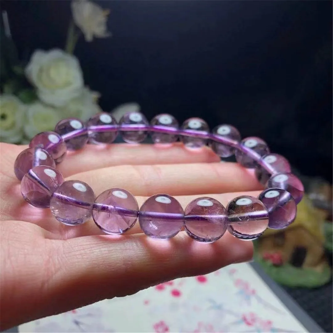 

11mm Natural Purple Amethyst Quartz Bracelet Jewelry For Women Lady Man Gift Healing Mozambique Crystal Beads Strands AAAAA