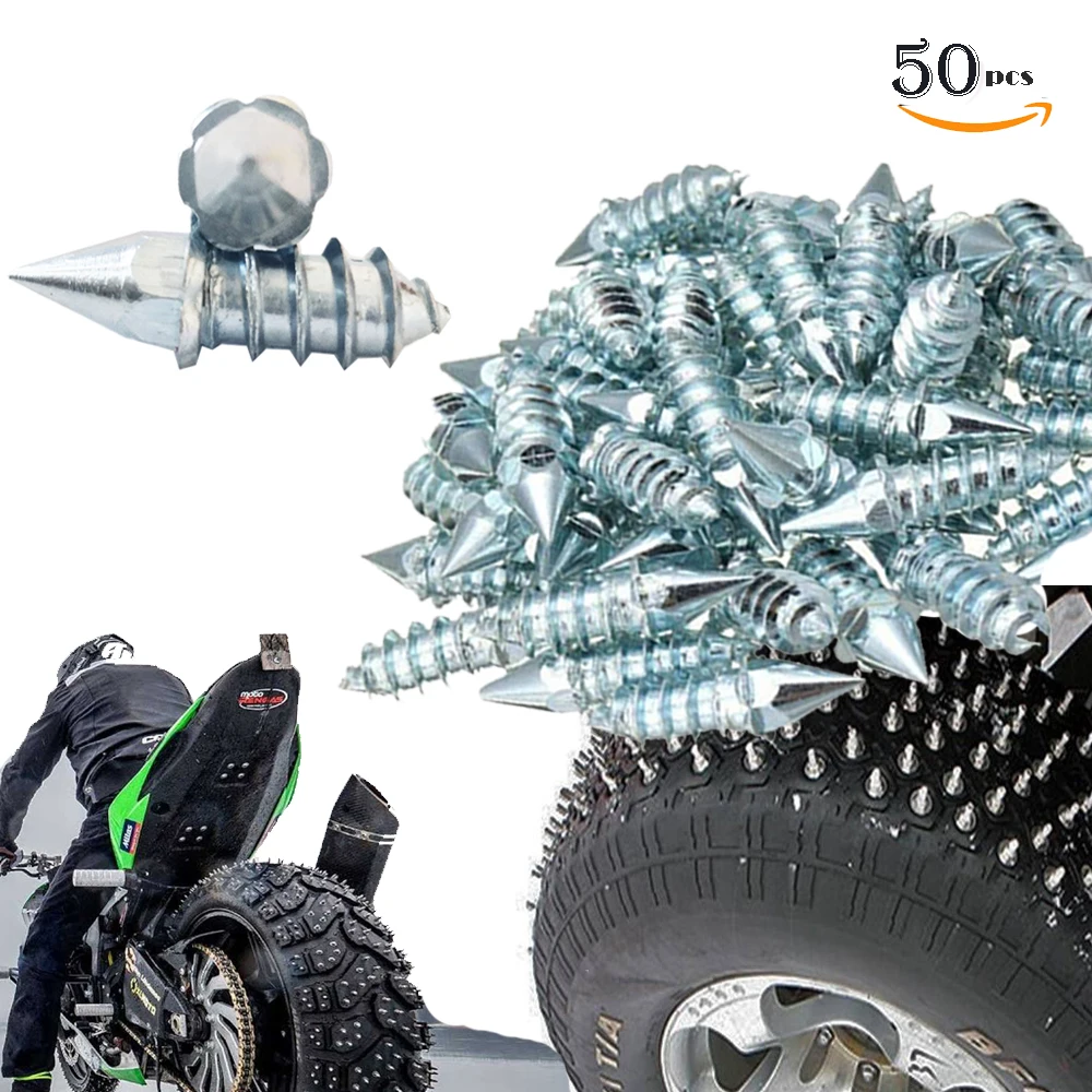 

50p 25mm Tyre Spikes for Heavy Vehicle ATV Truck Snow Studs for SnowPlows Cart M6 Screw in Tire Stud Fishing Pernos de Tornill