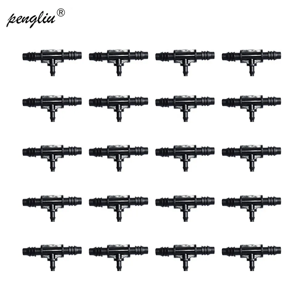 

20pcs-pack Garden irrigation tee barbed connector 9/12 pipe change to 4/7 pipe barbed connector Micro irrigation system IT132