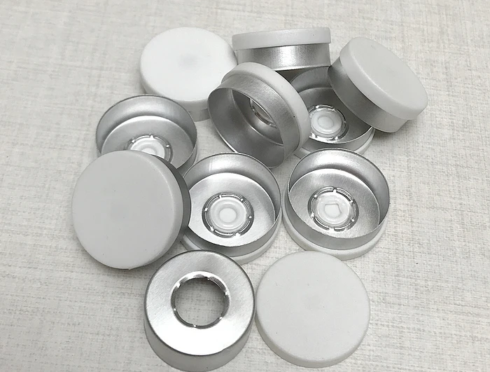 100Pcs 20Mm Kleur Opties Aluminium Plastic Cap Glazen Flacon Caps Seal Scheur Cap Aluminium Tops Voor Krimp glazen Flacon