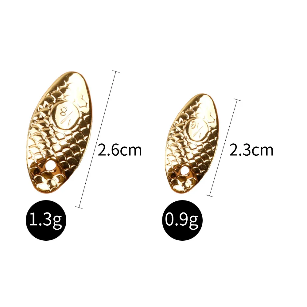 10pcs/lot Fishing Spinner Rings Blades Water drop fish scale sequins Nickel Spoons Plaice Tackle Craft DIY bait lure accessories