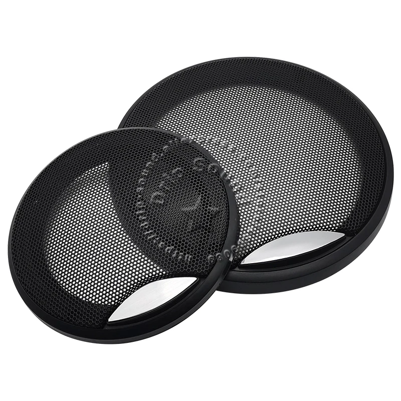 ل 4 "/6.5" بوصة مكبر الصوت غطاء الشواية عالية الجودة سيارة الصوت الزخرفية دائرة شبكة معدنية مصبغة شبكة حماية # أسود مع الفضة
