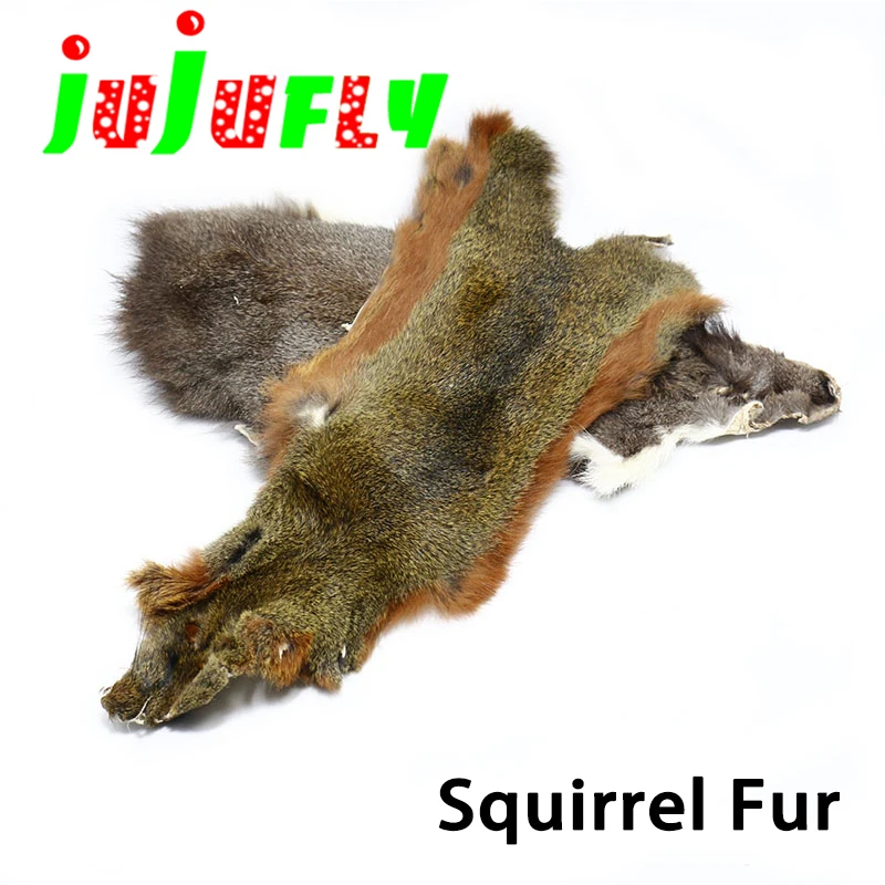 

Bigger size whole pine squirrel furs natural tanned or grey color nymph dubbing squirrel zonker strips fly tying materia