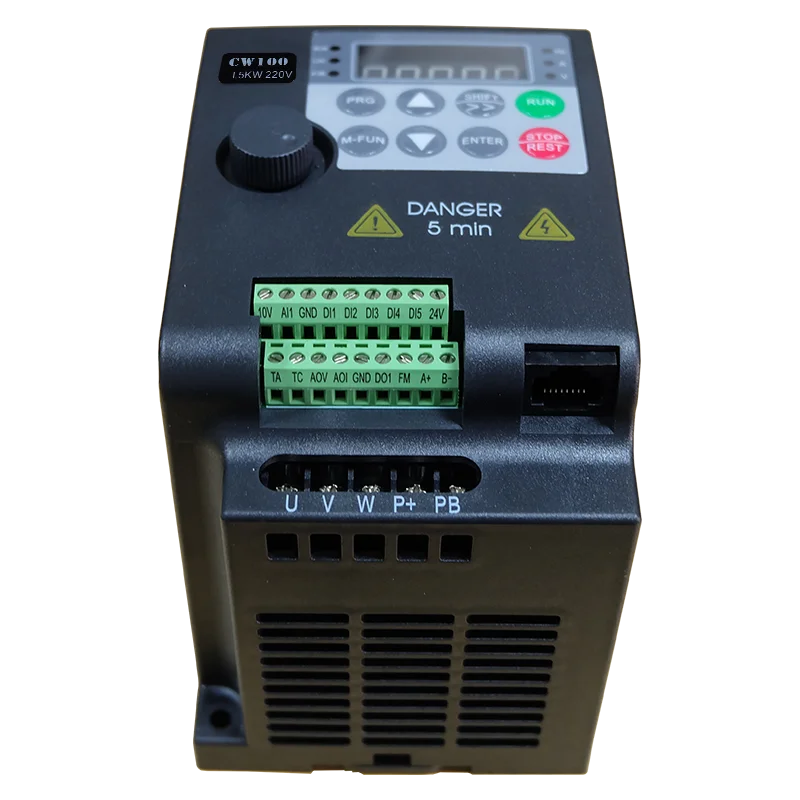 Imagem -05 - Conversor de Frequência Variável para o Inversor do Controle de Velocidade do Motor Entrada Phase Saída ph 2hp Mini Vfd 1.5kw 220v Econômico