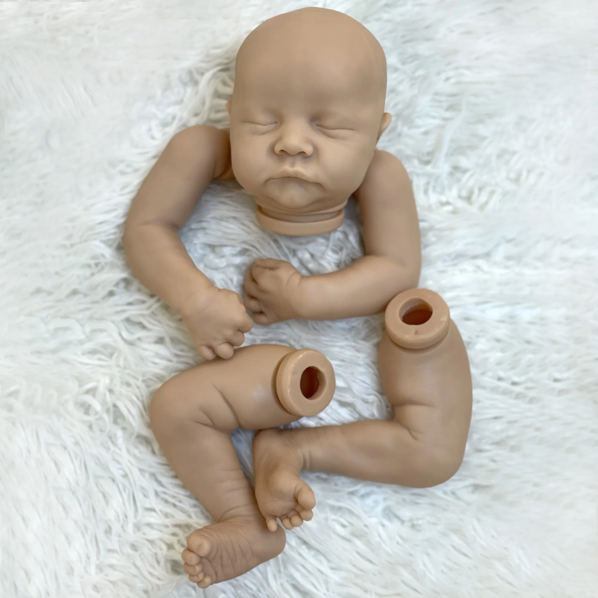 18Inch Reborn Doll Kits Levi Door Bonnie Bruin Met Doek Body Unpainted Onderdelen Diy Blank Accessoires De Boneca Acessórios
