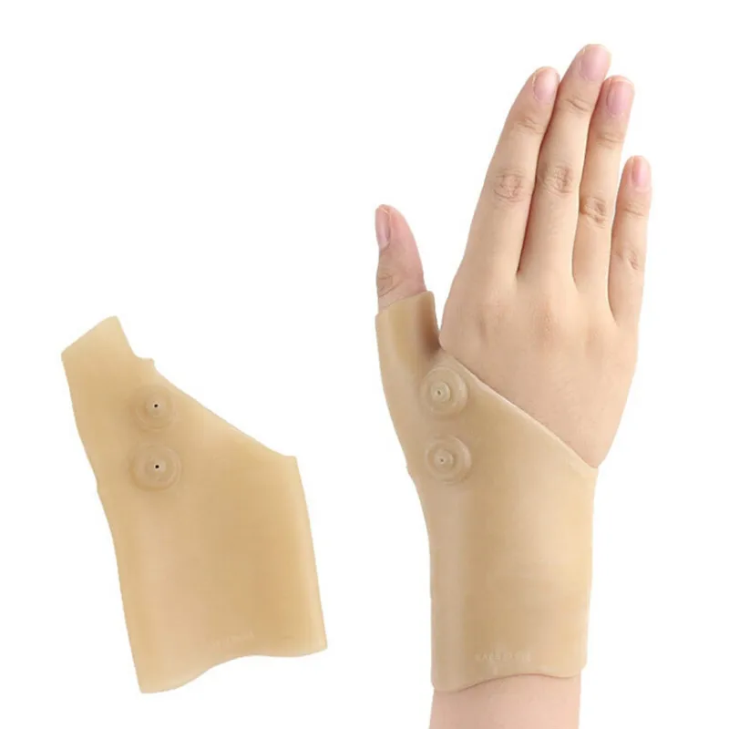 Gel de muñeca de terapia magnética, Brace de Tendinitis, guante de pulgar de silicona, Corrector de soporte para artritis de mano, alivio del dolor,