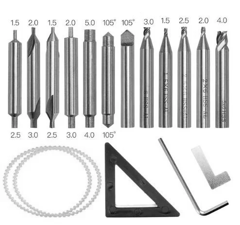 Full Set End Milling Cutter For All Vertical Key Copy Duplicating Machine As Key Cutting Parts For Sale  17 pieces/lot