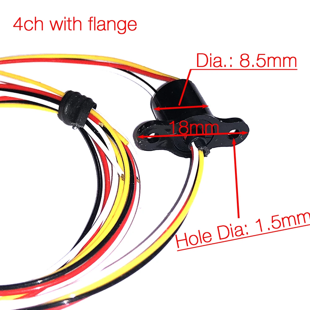 Micro Slip Ring 8.5mm 4/6/8/12 Channel 1.5A Rotate Slip Ring for PTZ Hand Gimbal RC and Rotor Devices