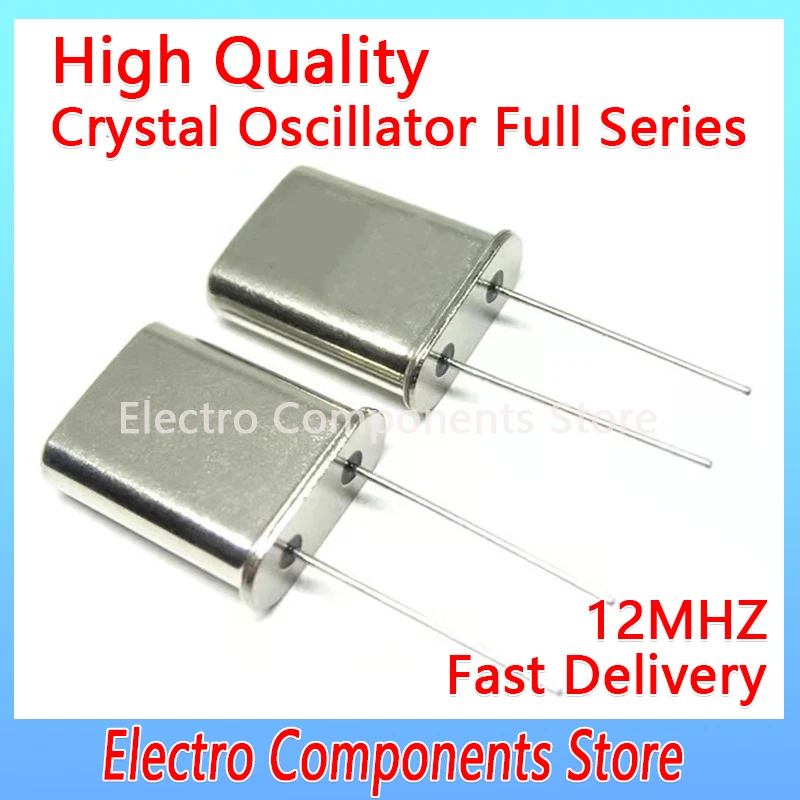 5PCS/Lot 49U HC-49U Crystal Quartz Resonator 12MHZ 12M 2Pin Passive Chip Crystal Oscillator Throught Hole U-shape Crystals DIP-2