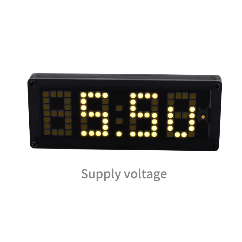 USB clock Dot matrix LED combination clock Temperature time voltage Car DIY Temperature measurement