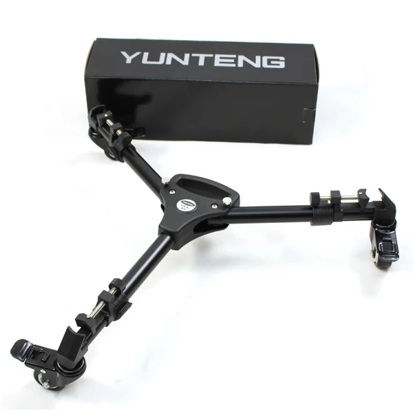 YUNTENG YT-900 Universal movement track tripod casters pulley camera tripod roller  YT 900Lighting Lockable 3 Wheels