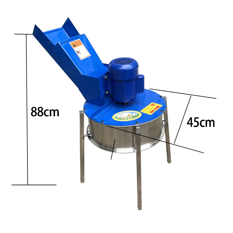 Imagem -03 - Cortador de Grama de Qcj-s45 Triturador de Forragem Verde Rabanete e Cortador de Batata Doce Máquina de Processamento de Alimentação Agrícola Aço Inoxidável