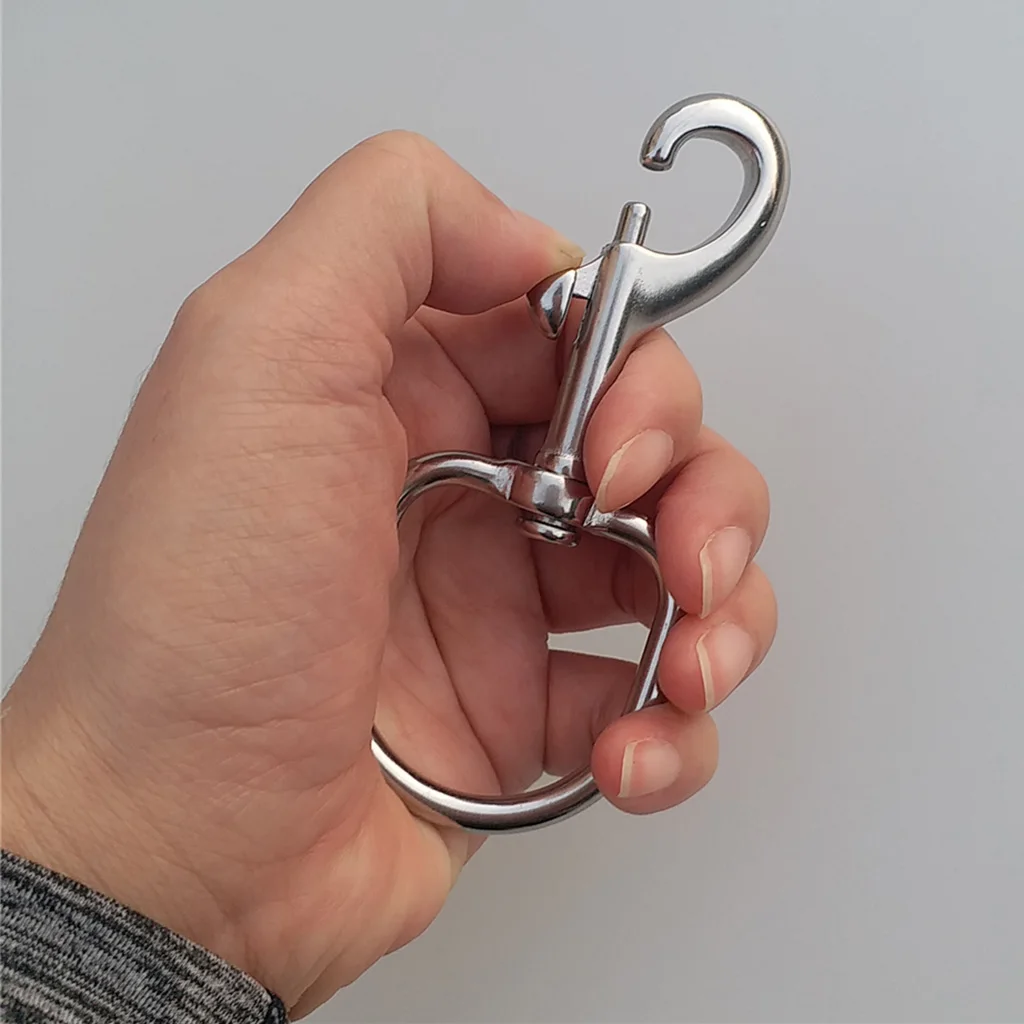 316 Stainless Steel Swivel Eye Bolt Snap Spring Hook for Scuba Diving Marine Grade Scuba Diving Climbing Boat Hardware Camera