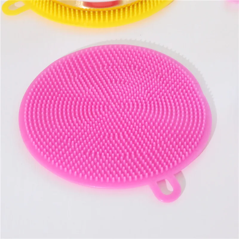 1PC Silicone Cleaning Brush Dishwashing Sponge Multi-functional Fruit Vegetable Cutlery Kitchenware Brushes Kitchen Tools