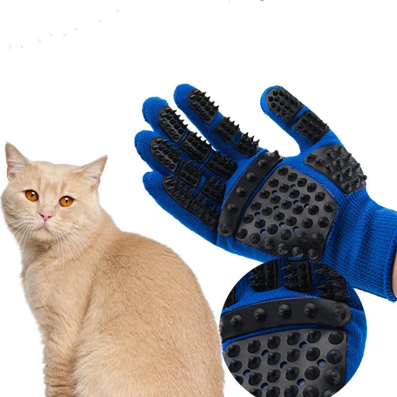 Cat Grooming Glove Dog Massage Comb Pet Gloves Bath Brush for Cats Clean Massage Hair Remover Brushes Pet Supplies