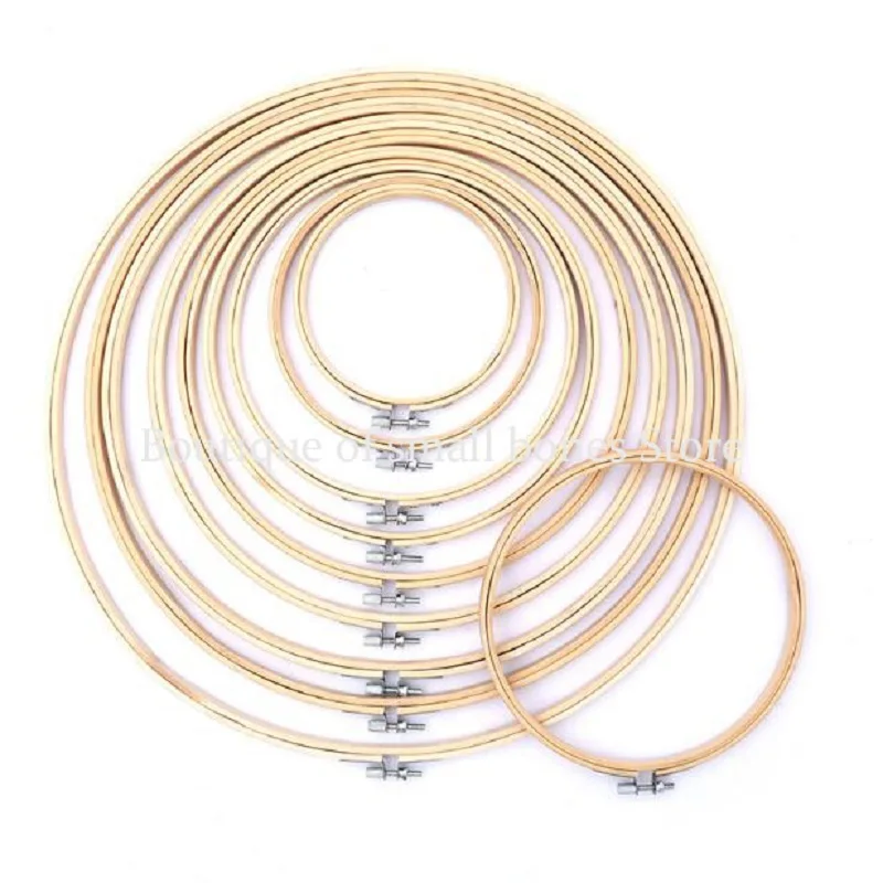 10-40cm mini wood embroidery hoop frame for kit ring hoop large sewing tools accessories madera bordado broderie cross stitch