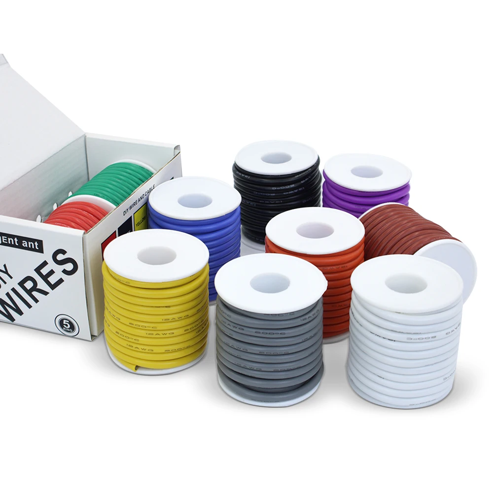 

Силиконовый кабель для самостоятельной сборки, высококачественный мягкий силиконовый провод 16awg 17AWG 18AWG 20AWG 22AWG 24awg 26AWG 28AWG 30AWG, силиконовый кабель