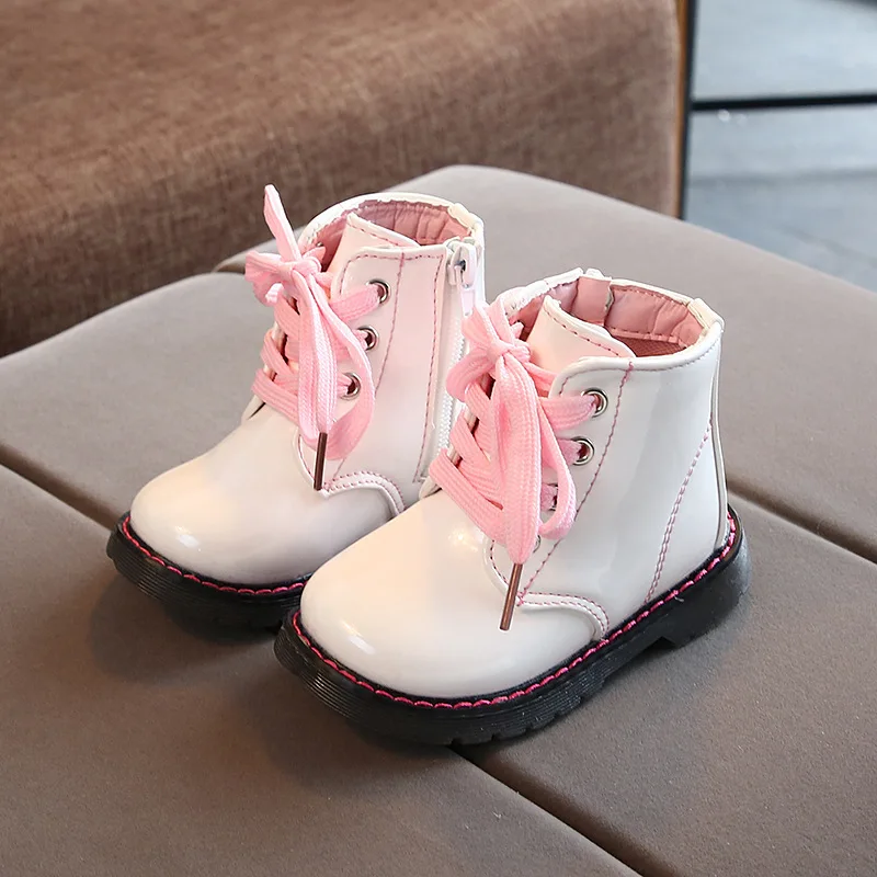 2020 New Autumn Boy Waterproof Patent Leather Winter Fashion Snow boots Girl Kids Toddler Shoes 1 2 3 4 5 6 Years