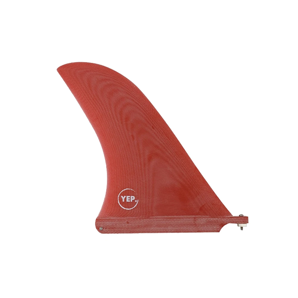 

Surfboard Longboard Fins Fiberglass 9/10 inch surfboard Single Fin Red Color Fin YEP Logo Surfboard Fin 9/10 inch