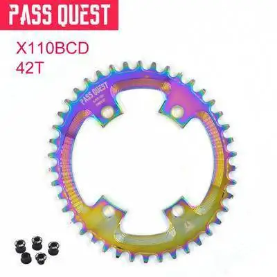 PASS QUEST 110BCD titanium plated road oval positive and negative teeth 4700 5800 6800 DA9000