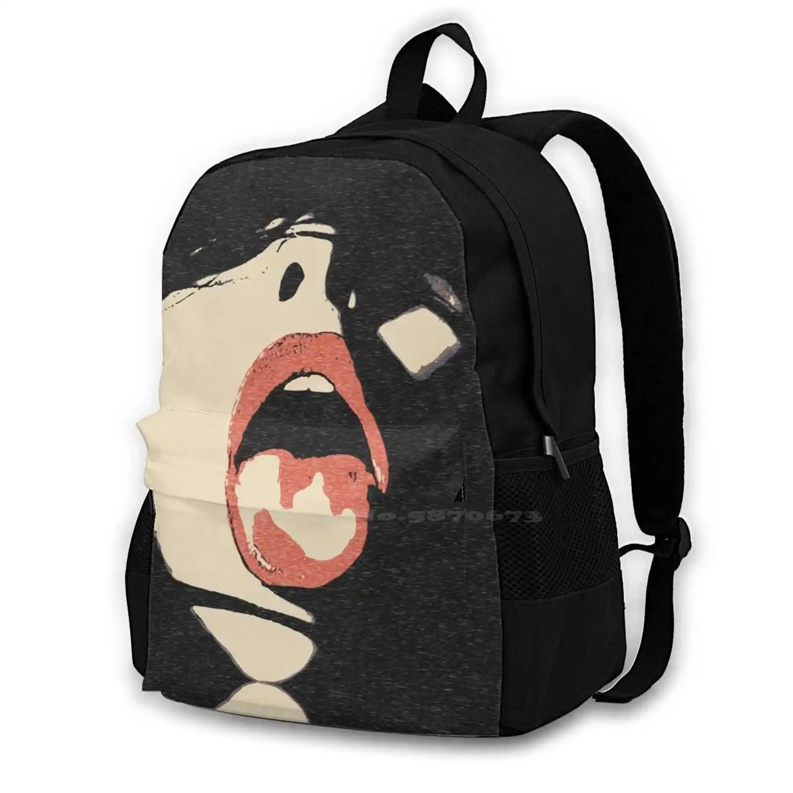 Naughty In The Dark 3d Print Design Backpack Casual Bag Posing Girl Sexy Hot Dark Hair Brunette Milf Sketch Big Tits Erotic