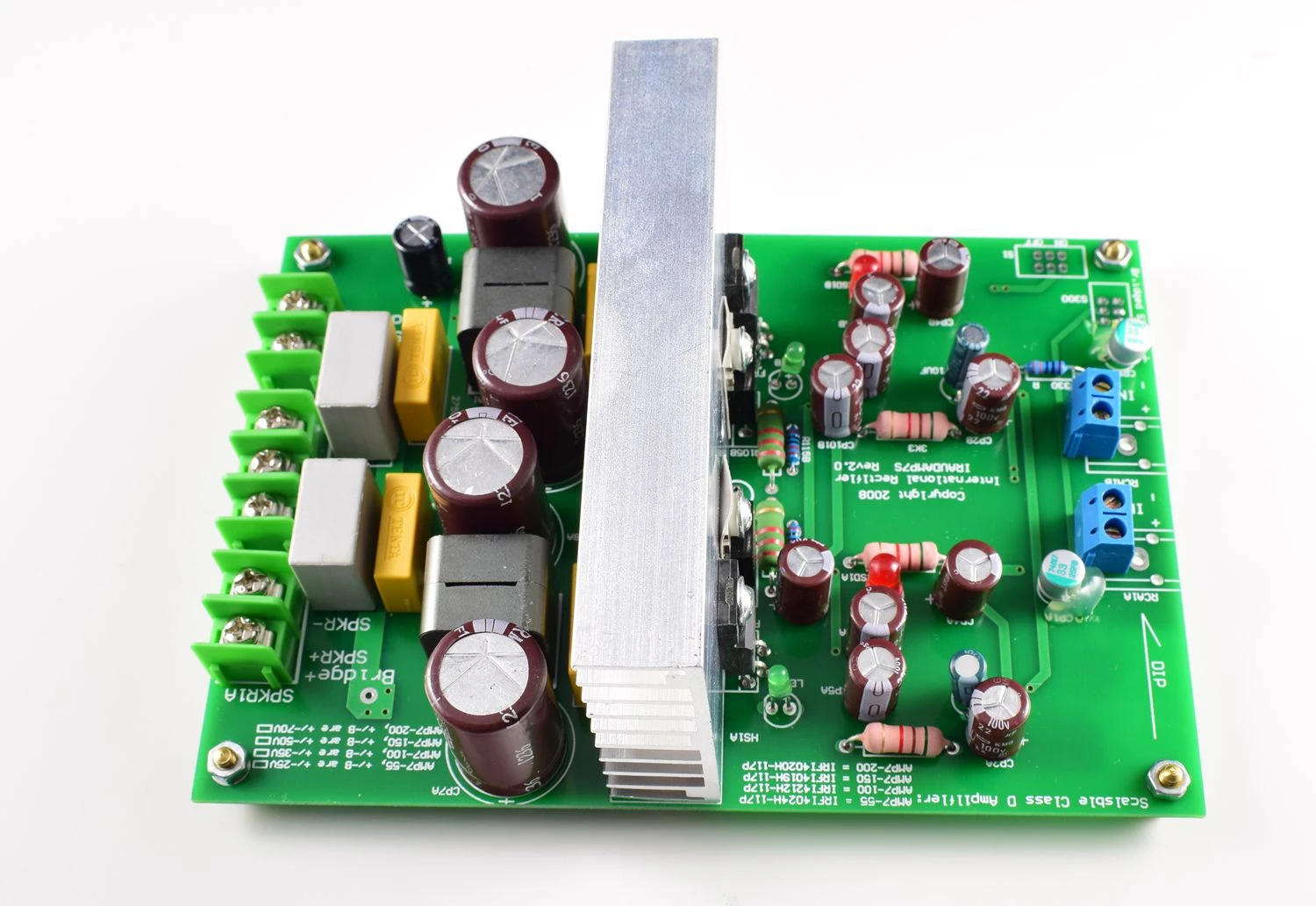 

L20DX2 IRS2092 Class D power amplifier finished board 250W*2 8R dual channel IRAUDAMP7S