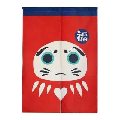 

Taiwan Japan style Chinese lucky fortune mascot fabric door curtain shade hanging bedroom living room kitchen home decoration Fu