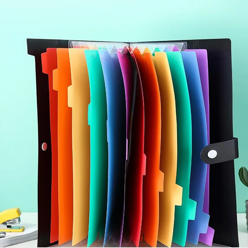 New 13 Into File Folder Multi-Page Classification A4 PP File Holder Storage Bag Portfolio Office Learn