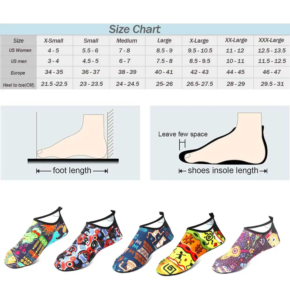 여성과 남성을위한 물 신발 야외 서핑 요가 운동을위한 빠른 건조 수영 해변 신발 마야 토템