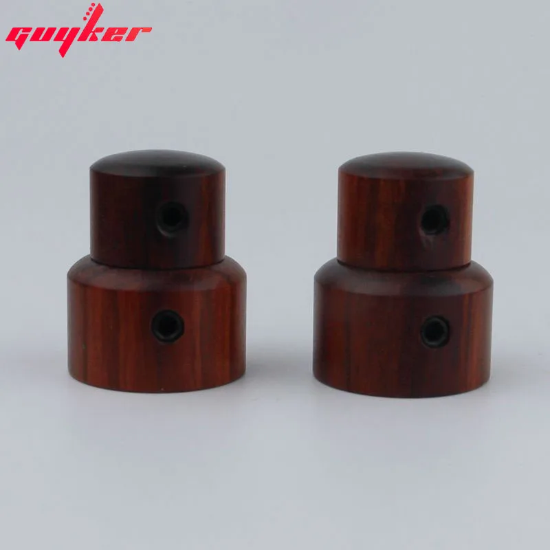 2 Pcs GUYKER Red sandalwood/Ebony Stacked Potentiometer Knob for Guitar Bass Accessories