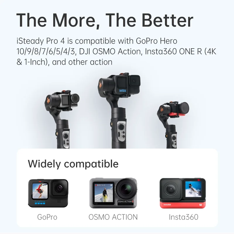 Hohem iSteady Pro 4 Gimbal Stabilizer for GoPro 11 12 Action Camera  3-Axis Handheld Gimbal for Gopro Hero 10 9 8 7 6 5 Osmo