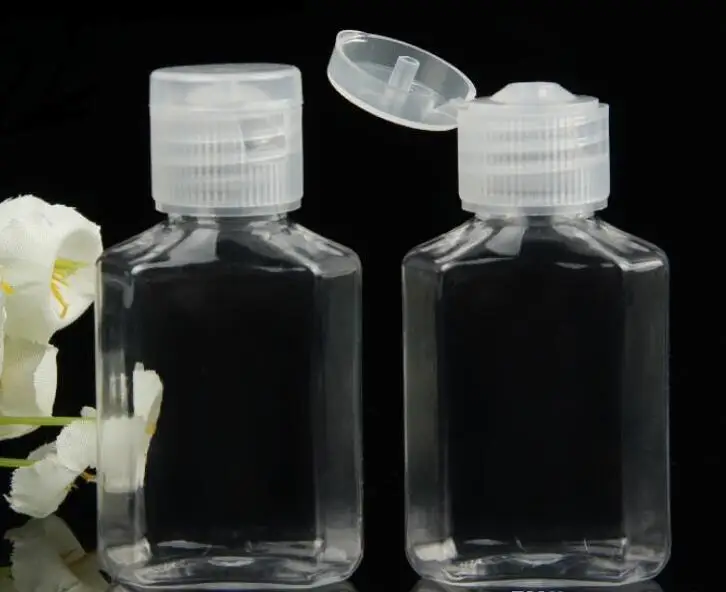 60ml Empty Hand Sanitizer Gel Bottle Hand Soap Liquid Bottle Clear Squeezed Pet Sub Travel Bottle