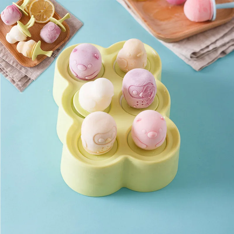 Ice Cream Silicone molds ice cube maker Popsicle Molds with Lid DIY Ice Mold candy bar Ice Pop Maker Mould Kitchen Accessories