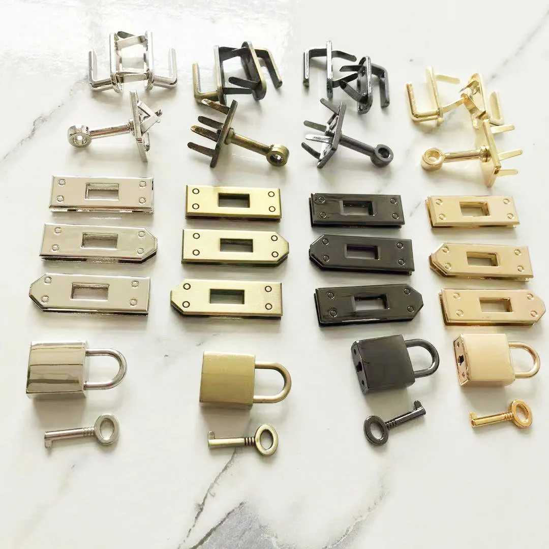 1 Set (7 Stück) 45 mm 4 Farben Metall Taschenschloss Hardware Zubehör Damen Handtasche Drehverschluss Schloss Schnalle DIY Teil Lederhandwerk – Detail 3