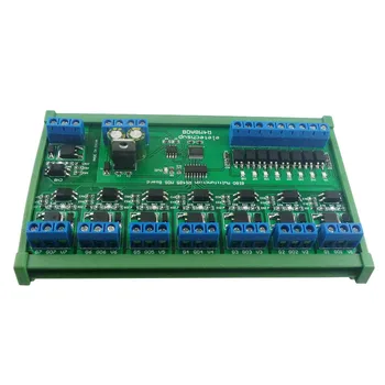 5A DC 6-24V 8I8O Function Modbus RTU MOSFET module support 03 06 16 function code RS485 switch control board DIN35 rail box