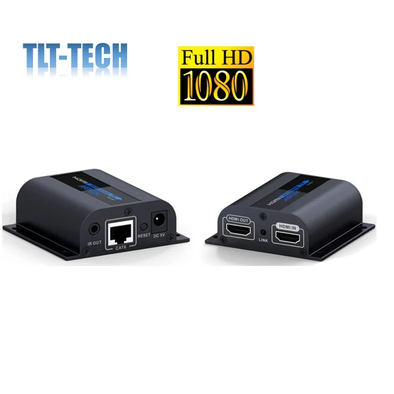 LKV372Pro-كابل شبكة HDMI ، موسع HDMI 1080P ، حتى 60 مترًا/196 قدمًا ، عبر كابل شبكة CAT6 مفرد