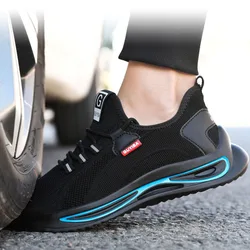 Breathable Work Shoes For Men Women Safety Shoes Men Anti-Smash Anti-Puncture Indestructible Shoes Protective Steel Toe Shoes 49