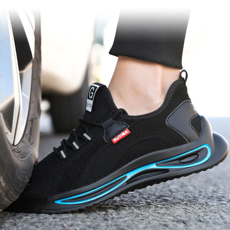 Breathable Work Shoes For Men Women Safety Shoes Men Anti-Smash Anti-Puncture Indestructible Shoes Protective Steel Toe Shoes 49