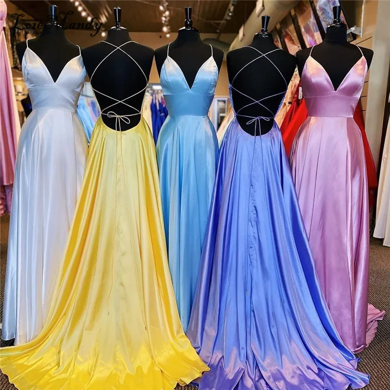 Alta dividir uma linha vestidos de baile longo sexy halter pescoço cruz sem costas tapete vermelho celebridade vestido para as mulheres moda vestidos de noite